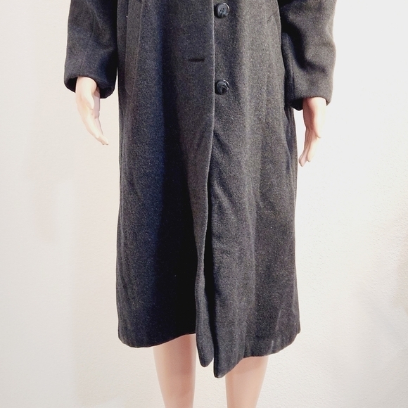 WORTHINGTON Grey Wool Blend Long Coat Size: 12P - Picture 4 of 11